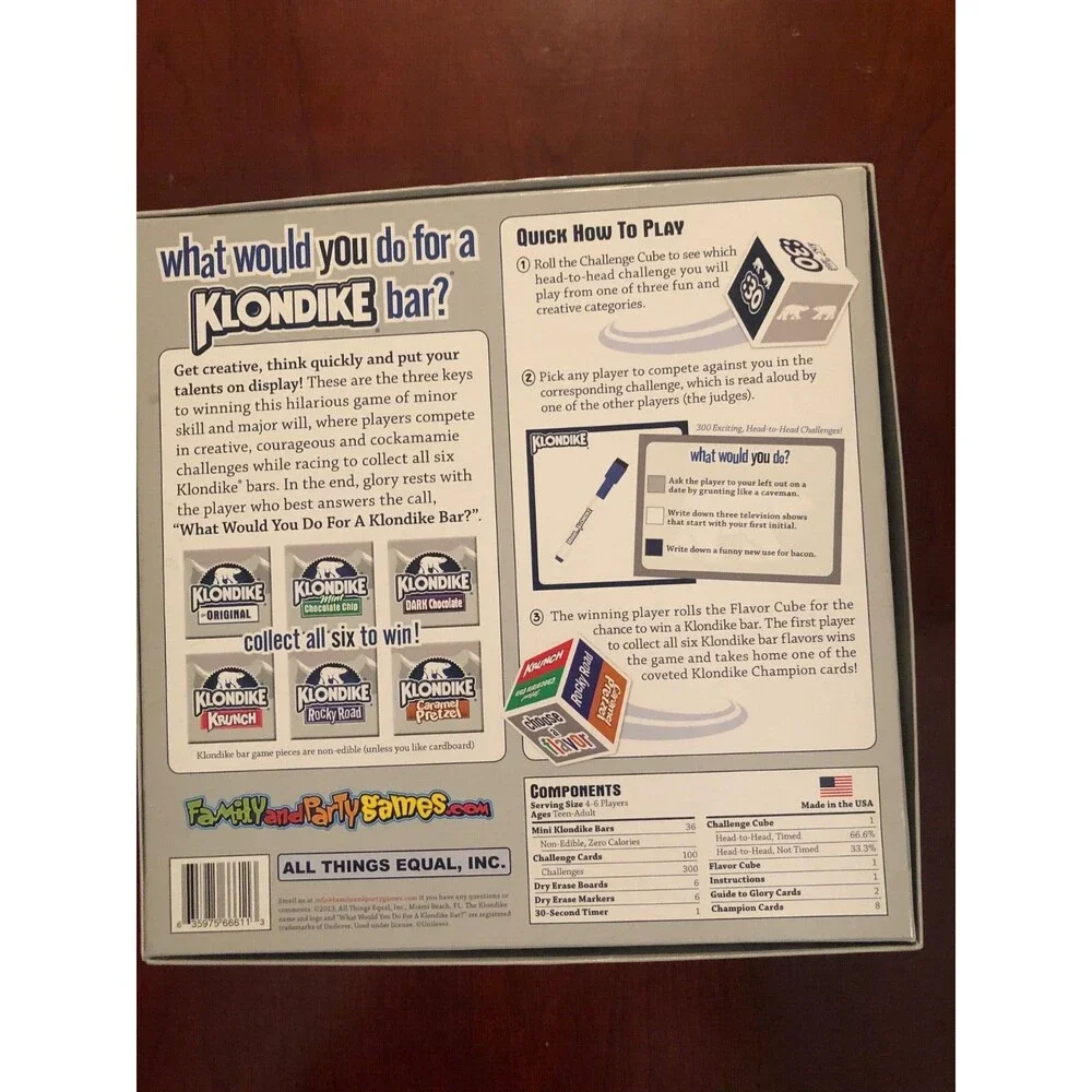 What Would you‎ do for a Klondike Bar? The Original Game Exc. Condition